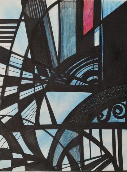 Frédérique GIUSTI (Née en 1925). Ensemble...