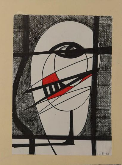Frédérique GIUSTI (Née en 1925). Ensemble...