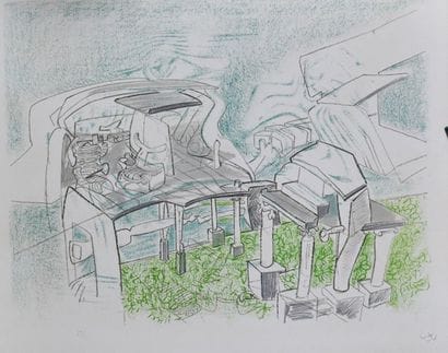 Roberto MATTA (1911-2002). Composition. Lithographie...