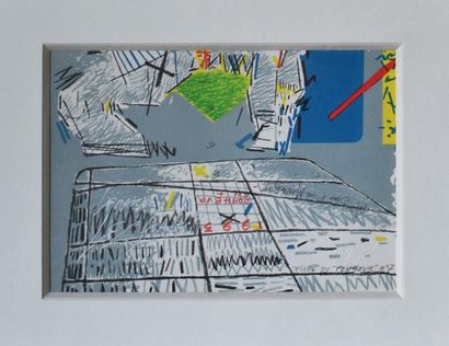 Gérard LE CLOAREC (né en 1945). Cible. Lithographie...