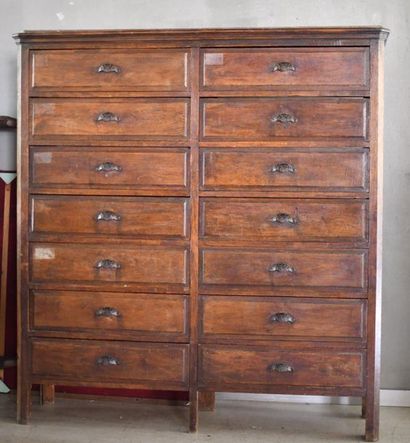 * Haberdashery cabinet, in oak, opening by...