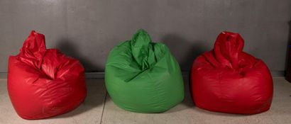 GATTI, PAOLINI and TEODORO. Three Sacco poufs...