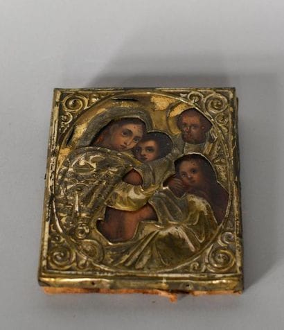 Icon. Oil on panel, representing the Virgin...