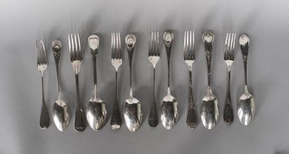 Set of cutlery with a silver insert

- two...