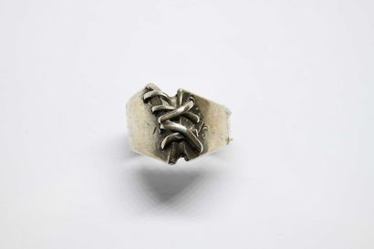 Brigitte SAVY (1955-2015). Bague en argent...