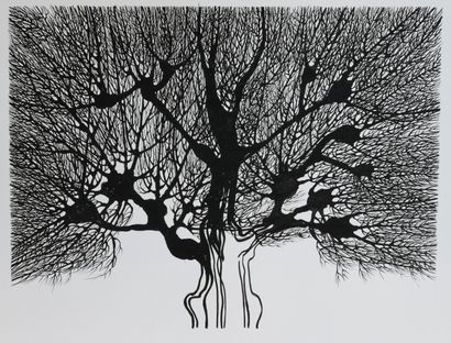 Hubert MARCEAUX (Né en 1937)

L'arbre, ramure

Encre...