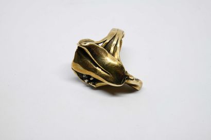 Brigitte SAVY (1955-2015). Bague en bronze...