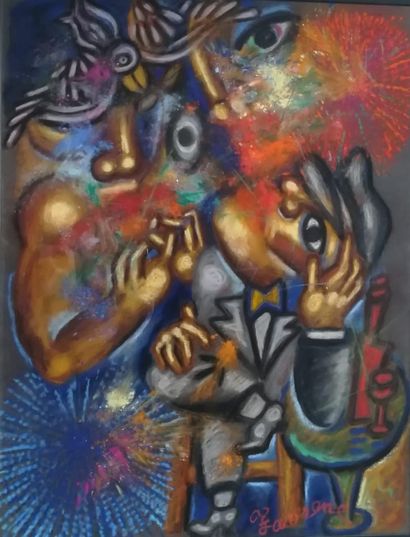 FAVRENE (né en 1934).

Homme à la table de...