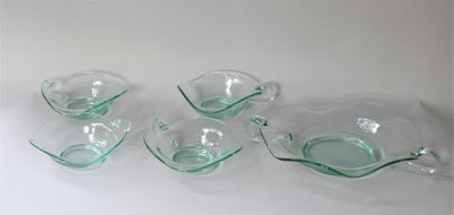 A lightly tinted glass dessert service, free...