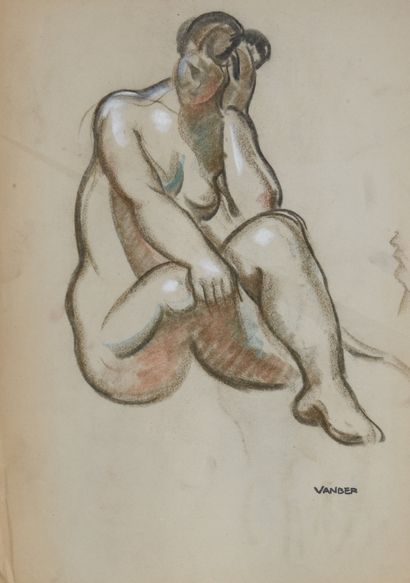 Albert VOISIN known as VANBER (1905-1994)

Seated...