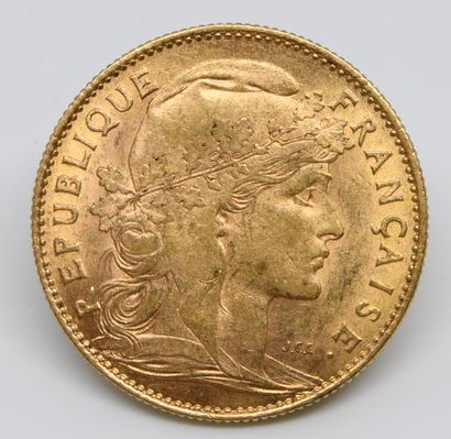 FRANCE. Une pièce 10 Francs or. 1905