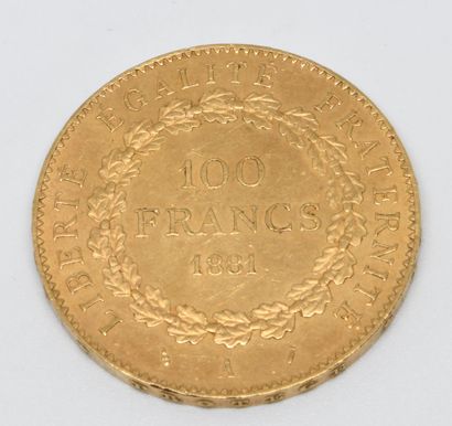 
FRANCE. Une pièce de 100 Francs or.1881