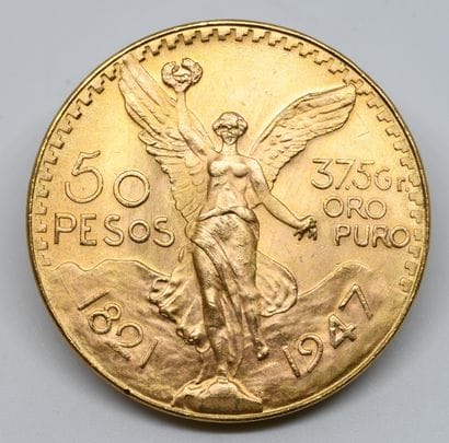 MEXIQUE. Une pièce de 50 Pesos Or.