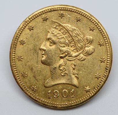 USA. Une pièce 10 dollars or. 1901 - O. Nouvelle...