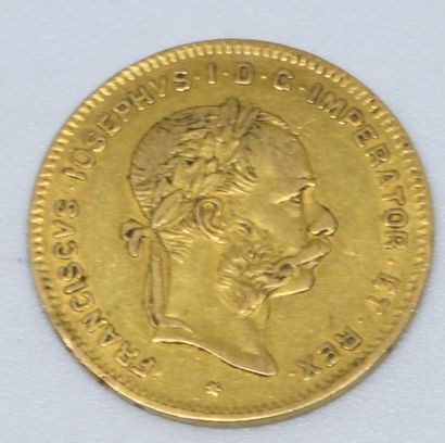 
AUTRICHE. Pièce de 10fr ou 4 florins or....