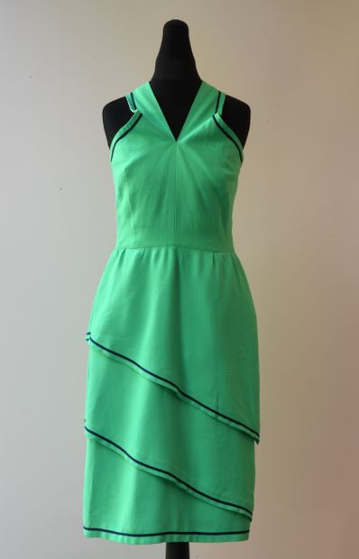 Georges KAY Paris. Bare back dress, straps...