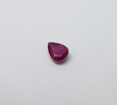 Raspberry ruby on faceted pear cut paper,...