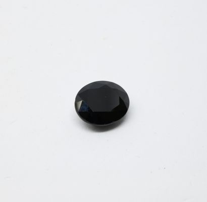 Black sapphire on paper oval faceted 7.5...