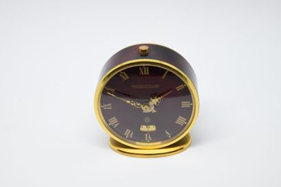
JAEGER-LECOULTRE. Miniature clock in gilt...