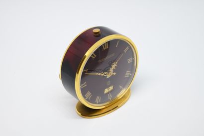 
JAEGER-LECOULTRE. Miniature clock in gilt...