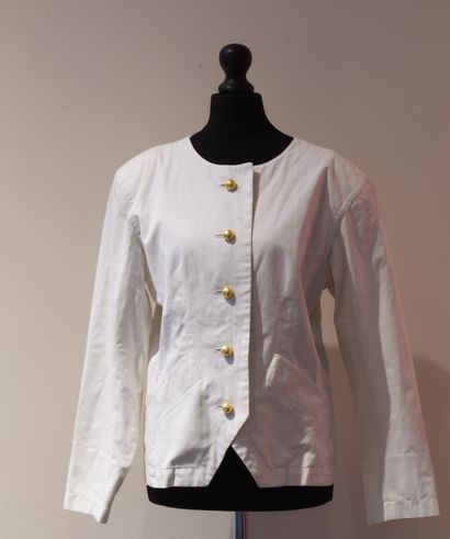 SAINT-LAURENT Rive Gauche. Short jacket in...
