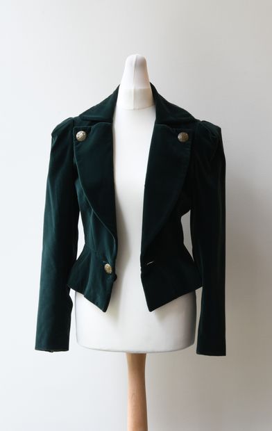 HERMES, Paris. Spencer jacket in bottle-green...