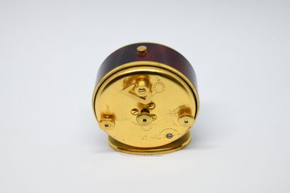 
JAEGER-LECOULTRE. Miniature clock in gilt...