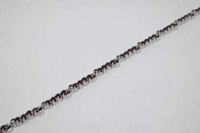Bracelet in white gold 750 thousandths decorated...