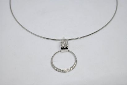 Collier en or blanc 750 millièmes maille...