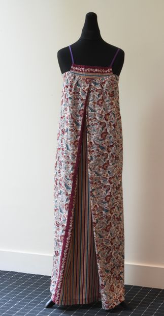 KENZO, Jap. Long straight dress with straps...