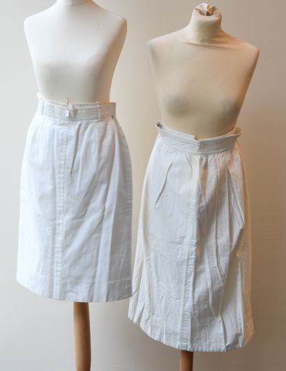 Yves SAINT-LAURENT Rive Gauche. Two white...