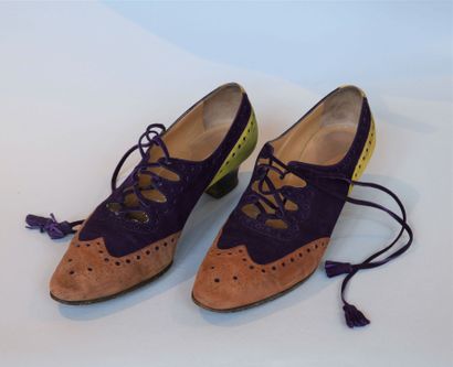 HERMES, Paris. Pair of Richelieu trotters...