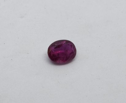 Raspberry ruby on paper, oval faceted, 1.26...