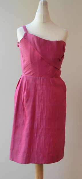 Christian LACROIX. Short strapless draped...