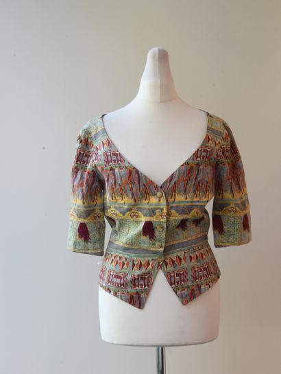 HERMES. Short vest-like jacket with boat...