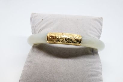 Bracelet rigide en jadéite, la monture en...