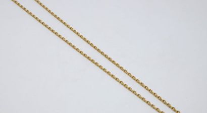 Chaîne maille forçat diamantée en or jaune...