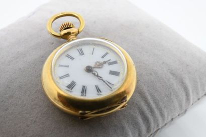 Montre de col en or jaune 18K (750 millièmes),...