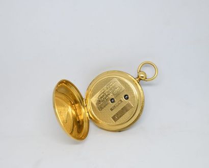 Montre de gousset à double cuvette en or...