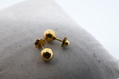 Paire de puces d’oreilles en forme de boules...