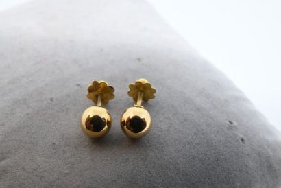 Paire de puces d’oreilles en forme de boules...