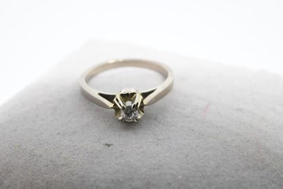 Bague solitaire des années 1950, monture...