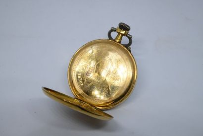 Montre gousset en or jaune 750‰, la cuvette...