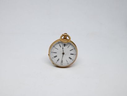 Montre de col en or jaune 750‰, la cuvette...