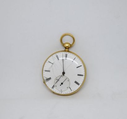 Montre de gousset à double cuvette en or...