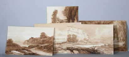 Ecole française vers 1840-1850. 

Ensemble...