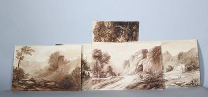 Ecole française vers 1840-1850. 

Ensemble...