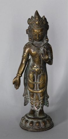 Tibet (probably) 20th century. Bronze Buddha...