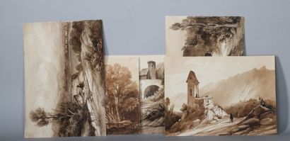 Ecole française vers 1840-1850. 

Ensemble...