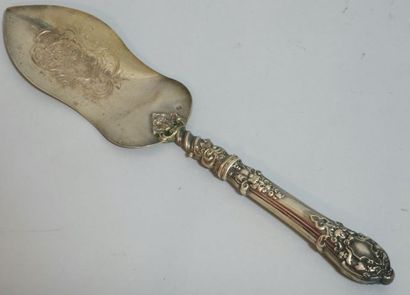 Pelle à gâteau en argent et argent fourré,...